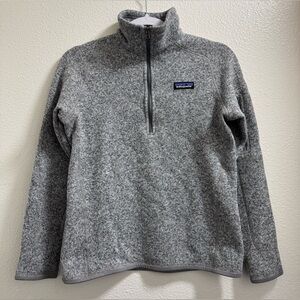 Patagonia Better Sweater Quarter Zip Pullover Jacket Gray Womens Small